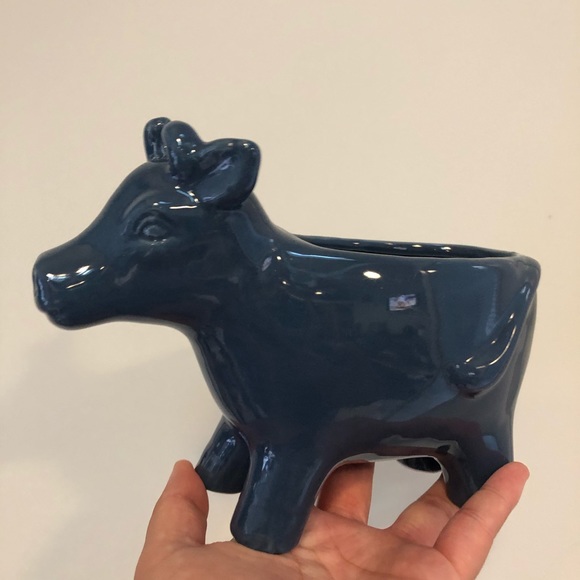 Blue Cow Pot/Planter